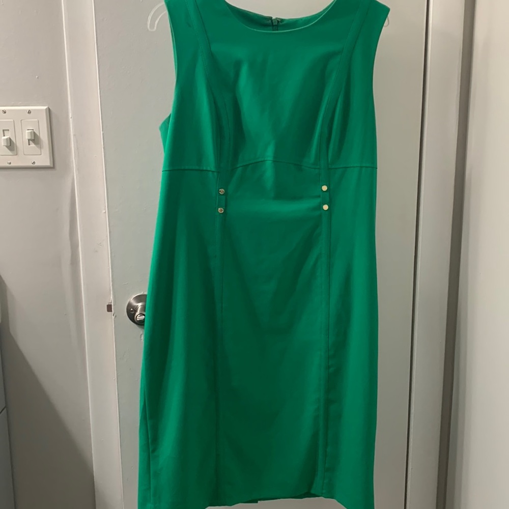 Green, Calvin Klein Dress, size 12.
